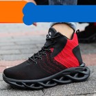 Flying Woven High-top Safety Shoes Men s Breathable Lightweight Safety Shoes