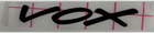 Vox Guitar Headstock Vinyl Cut Decal Sticker Logo For Guitar Restoration