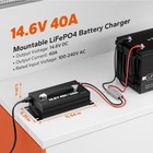 Litime 14 6v 40a Ac-dc Smart Charger Mountable For 12v Lifepo4 Lithium Battery