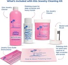 Caribbean Gem Jewelry Cleaner Solution  Polishing Cream  Basket  Brush   Cloth