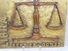Vtg 70s Libra Astrology Zodiac Wall Art Plaque 10   Vista Ind Raised Design