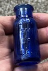 Antique Bromo Seltzer Emerson Drug Company Cobalt Blue Rainbow Bottle