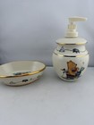  super Rare  Lenox Disney Pooh s Squeaky Clean Soap Holder Porcelain Set