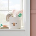 Medium Coiled Rope Round Basket Sleepy Bear - Cream