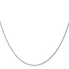 14k White Gold 1mm Round Parisian Wheat With Lobster Clasp Chain Necklace 18 