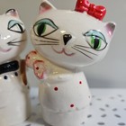 Vtg Rare Commodore holt Howard Cozy Kittens Cat Salt   Pepper Shakers Set 