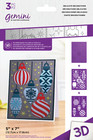 Lot Of 3 Gemini - 5 X 7  3d Embossing Folders   Stencil Christmas 761534 New C71