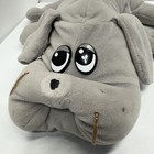 Vintage 1985 Tonka Pound Puppies Large Gray Plush Dog Puppy With Collar