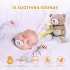 Rechargeable Baby Sleep Soother Bear  Nursery Decor Night Light Projector