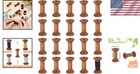 20pcs Antique Wooden Empty Spools  1 57   40mm