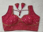 Vihu Fashion Women s Readymade Sleeveless Sweetheart Neck Back Hook Open Sare   