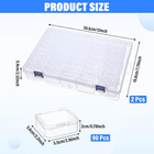 2 Pcs Bead Organizer Boxes  92 Pcs Small Bead Organizers And Storage Plastic Cas