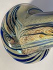 Hand Blown Studio Art Glass Lamp Shade Bright Beautiful Colors 10    T X 9    W