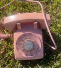 Vintage Pink Rotary Dial Telephone Western Electric Bell System Phone Old School