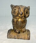 Rare Antique Early 1900 s Cast Iron Owl Animal Still Coin Bank By A c  Williams