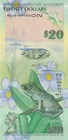 Bermuda 20 Dollars 2009 - Polymer Hybrid p-60a  B232a a-1prefix Unc