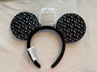 Nwt Disneyland Stunning Minnie Mouse Black silver Rhinestone Stars Ears Headband