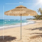 Outsunny 8 5ft Thatched Tiki Outdoor Patio Umbrella With 2-tier Top  Khaki
