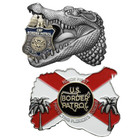 El15-9 Border Patrol Agent Alligator Challenge Coin Florida Gator Sector Cbp