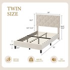Twin Full Queen King Bed Frame Platform With Upholstered Headboard Wooden Slat