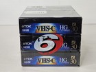 Tdk 30 Hg Ultimate Vhs-c Blank Camcorder Video Cassette Tapes Lot Pack Of 6 New