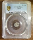 Panama  Pill 2 1 2 Centesimos 1904 Pcgs Ms64 Silver Coin Struck At Philadelphia