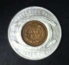 Ny  Niagara Falls Encased 1901 Indian Head Cent - Good Luck Pocket Piece
