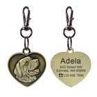 3d Round Brass Personalized Dog Tags Custom Pet Id Name Tag Custom Free Engraved