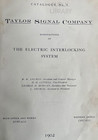 Taylor Signal Company  1901 Catalogue  Electric Interocking System  Railway