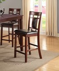 Modern Contemporary 5pc Counter Height Dining Set Cherry   Brown Finish Unique
