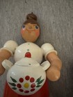 Vintage German Democratic Republic Wooden Incense Smokers Women Erzgebirge Set