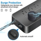 Surge Protector Power Strip 12-in-1 Us Wall Mountable 8 Outlets 4 Usb Ports