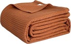 100  Cotton Waffle Weave Throw Blanket  Soft Lightweight Breathable Cozy Blan   