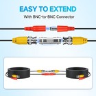 4pk 100ft Video Power Cables  Bnc Extension Surveillance Camera Wires Cctv  Dvr