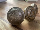 Antique Solid Bronze Victorian Door Knobs 1900   s Art Noveau Set Of 3 Great Cond 