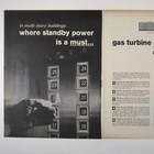 Print Ad Solar Gas Turbine Generators Standby Power 2 Page Elevator Vintage 1967