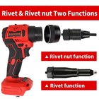 2 In 1 Cordless Electric Riveting Nut Gun Electric Rivnut Gun Pop Riveting Tool