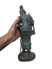 Collectable Ancient Central Asian Bronze Old Man Statue Sculpture With Patina