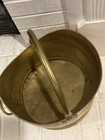 Vintage Brass  Coal Scuttle Bucket Made In England Late 19th To Mid-20th Century