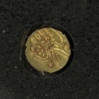 1800s Indian Gold Fanam Coin 7-8mm Hand-struck In Capsule W coa -e1734