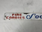 Antique   Vintage Metal Societe Fine Candies Advertising Rack Sign 17 7 8  Long