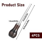 10 Pcs Awl Tool Set Scratch Awl For Leather Punch Hole Wooden Handle Scratch    