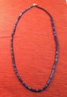 Vintage Blue Handmade Glass Trade Bead Necklace From Africa Euc
