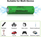 Icr18650 Rechargeable Battery 3 7v Lithium-ion Rechargeable Cell 2600mah For Fla