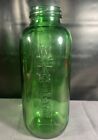 Vintage 40oz Water   Juice Green Glass Refrigerator Bottle 14020 - Missing Cap
