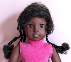 Global Jahmelia Wig Size 10 11 Dark Brown Braids For Custom American Girl Doll