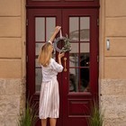 Blessing Mezuzah Cases With Scroll  Metal  Brass Plaque With English And Hebrew
