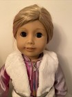 American Girl 18-inch Doll Blonde Hair Pink Streaks Blue Eyes 2017 Winter Outfit