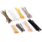 200pcs Metal Head Pins Flat Ball Eye 16   50mm For Diy Jewelry Making Findings
