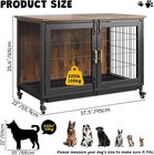 Large Heavy Duty Dog Crate Wooden Kennel Cage With Tray End Table Pet Furniture